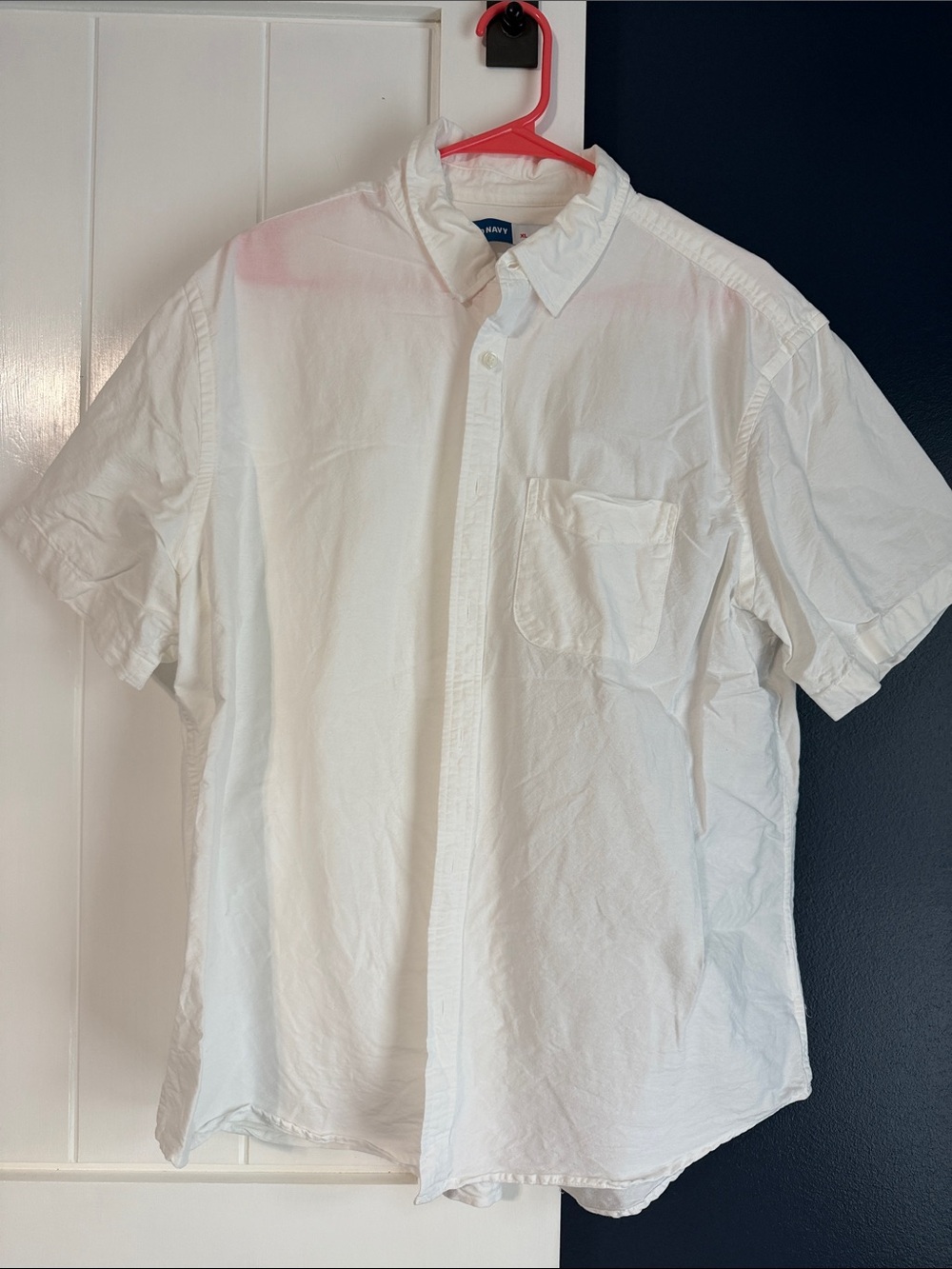 Old Navy White Short-Sleeve Button-Down Shirt